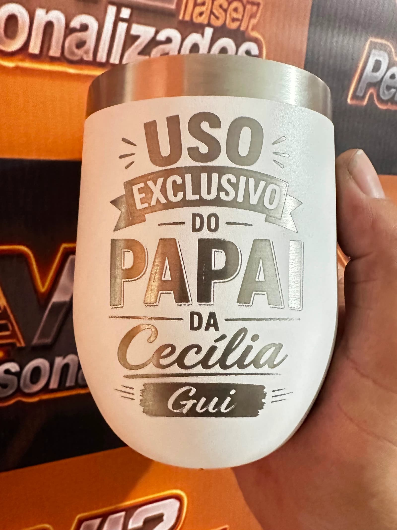 Cuia Térmica Personalizada Branca